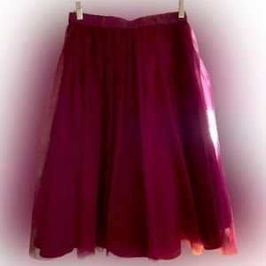 Eloquii deep pink tulle skirt